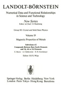 Cover: Compounds Between Rare Earth Elements and 3d, 4d, or 5d Elements / Verbindungen von Seltenen Erden mit 3d-, 4d- und 5d-Elementen - Springer