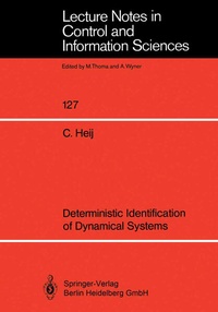 Enlarge image Cover: Deterministic Identification of Dynamical Systems - Springer