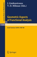 Cover: Geometric Aspects of Functional Analysis - Springer