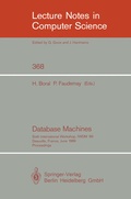 Cover: Database Machines - Springer