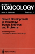 Cover: Recent Developments in Toxicology: Trends, Methods and Problems - Springer