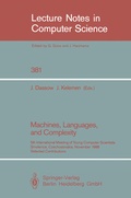 Cover: Machines, Languages, and Complexity - Springer
