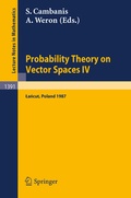 Cover: Probability Theory on Vector Spaces IV - Springer