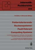 Cover: Fehlertolerierende Rechensysteme / Fault-tolerant Computing Systems - Springer
