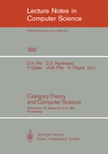 Cover: Category Theory and Computer Science - Springer