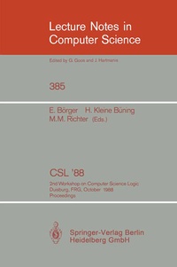 Enlarge image Cover: CSL'88 - Springer