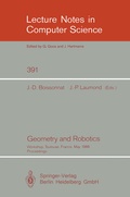 Cover: Geometry and Robotics - Springer