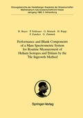 Cover: Performance and Blank Components of a Mass Spectrometric System for Routine Measurement of Helium Isotopes and Tritium by the 3He Ingrowth Method - Springer