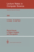 Cover: Recent Issues in Pattern Analysis and Recognition - Springer