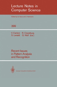 Enlarge image Cover: Recent Issues in Pattern Analysis and Recognition - Springer