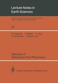 Cover: Detection of Subsurface Flow Phenomena - Springer