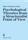 Cover: Psychological Theories from a Structuralist Point of View - Springer