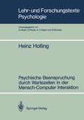Bild: Psychische Beanspruchung durch Wartezeiten in der Mensch-Computer Interaktion - Springer