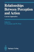 Cover: Relationships Between Perception and Action - Springer