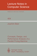 Cover: Concepts, Design, and Performance Analysis of a Parallel Prolog Machine - Springer