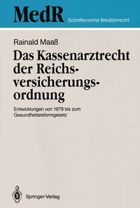 Abbildung von: Das Kassenarztrecht der Reichsversicherungsordnung - Springer