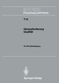 Cover: Herausforderung Qualit&auml;t - Springer