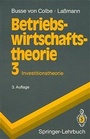 Cover: Betriebswirtschaftstheorie - Springer