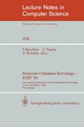 Cover: Advances in Database Technology - EDBT '90 - Springer