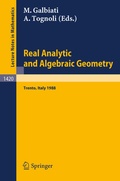 Cover: Real Analytic and Algebraic Geometry - Springer