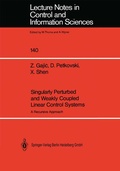 Cover: Singularly Perturbed and Weakly Coupled Linear Control Systems - Springer