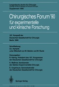 Cover: 107. Kongre&szlig; der Deutschen Gesellschaft f&uuml;r Chirurgie Berlin, 17.-21. April 1990 - Springer