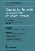 Cover: 107. Kongre&szlig; der Deutschen Gesellschaft f&uuml;r Chirurgie Berlin, 17.-21. April 1990 - Springer