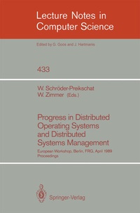 Enlarge image Cover: Progress in Distributed Operating Systems and Distributed Systems Management - Springer