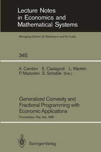 Enlarge image Cover: Generalized Convexity and Fractional Programming with Economic Applications - Springer