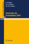 Cover: Seminaire de Probabilites XXIV 1988/89 - Springer