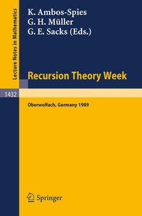 Enlarge image Cover: Recursion Theory Week - Springer