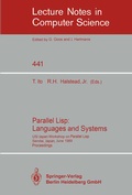 Cover: Parallel Lisp: Languages and Systems - Springer