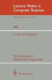 Enlarge image Cover: On the Shape of Mathematical Arguments - Springer