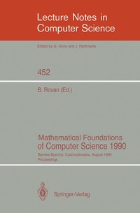 Enlarge image Cover: Mathematical Foundations of Computer Science 1990 - Springer