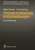 Cover: Theorie kollektiver Entscheidungen - Springer