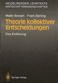 Cover: Theorie kollektiver Entscheidungen - Springer