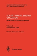 Cover: Solar Thermal Energy Utilization - Springer