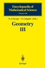 Cover: Geometry III - Springer