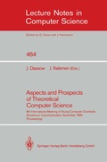 Cover: Aspects and Prospects of Theoretical Computer Science - Springer