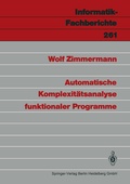 Cover: Automatische Komplexit&auml;tsanalyse funktionaler Programme - Springer