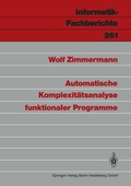 Cover: Automatische Komplexit&auml;tsanalyse funktionaler Programme - Springer