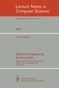 Cover: Software Engineering Environments - Springer