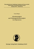 Cover: Absolutstetigkeit und Ordnungsabsolutstetigkeit von Operatoren - Springer