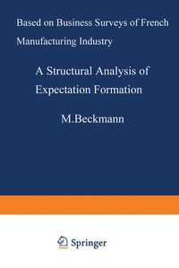 Enlarge image Cover: A Structural Analysis of Expectation Formation - Springer