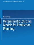 Cover: Deterministic Lotsizing Models for Production Planning - Springer