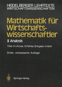 Abbildung von: Mathematik für Wirtschaftswissenschaftler - Springer