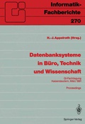 Cover: Datenbanksysteme in B&uuml;ro, Technik und Wissenschaft - Springer