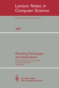 Cover: Rewriting Techniques and Applications - Springer