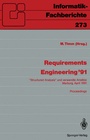 Cover: Requirements Engineering '91 - Springer