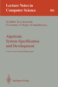 Cover: Algebraic System Specification and Development - Springer